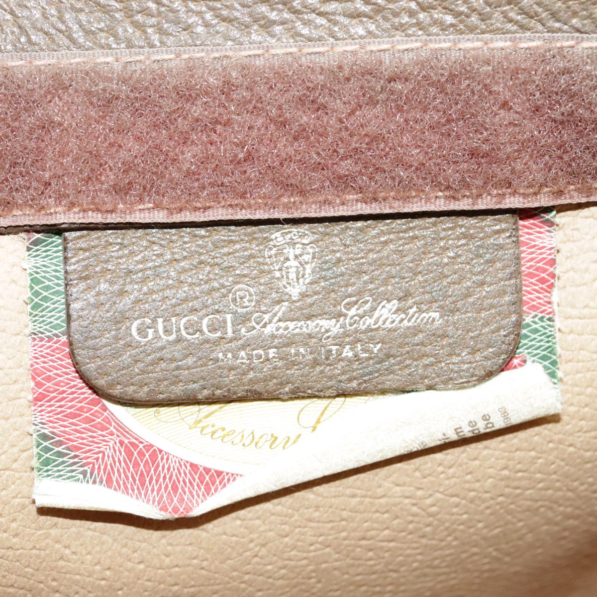 GUCCI GG Supreme Web Sherry Line Clutch Bag PVC Beige Red 89 01 032 Auth am7200