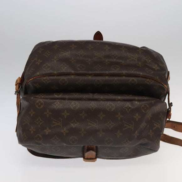 LOUIS VUITTON Monogram Saumur 35 Shoulder Bag M42254 LV Auth am7208