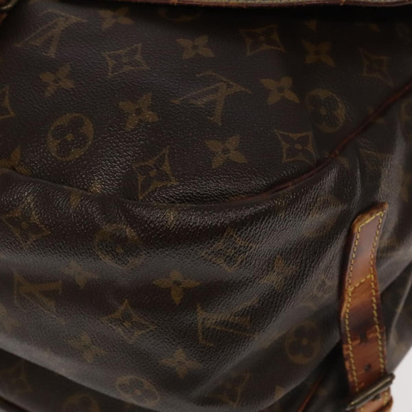 LOUIS VUITTON Monogram Saumur 35 Shoulder Bag M42254 LV Auth am7208