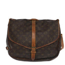 LOUIS VUITTON Monogram Saumur 35 Shoulder Bag M42254 LV Auth am7208-13