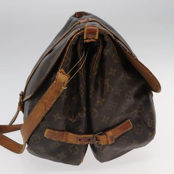 LOUIS VUITTON Monogram Saumur 35 Shoulder Bag M42254 LV Auth am7208