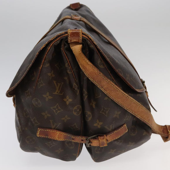 LOUIS VUITTON Monogram Saumur 35 Shoulder Bag M42254 LV Auth am7208