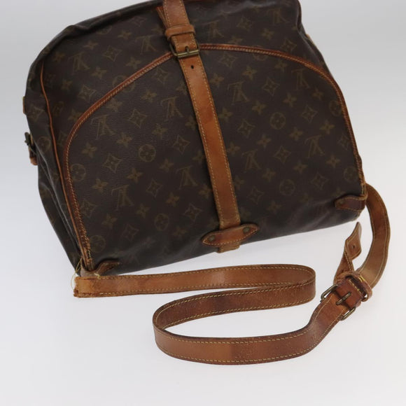 LOUIS VUITTON Monogram Saumur 35 Shoulder Bag M42254 LV Auth am7208