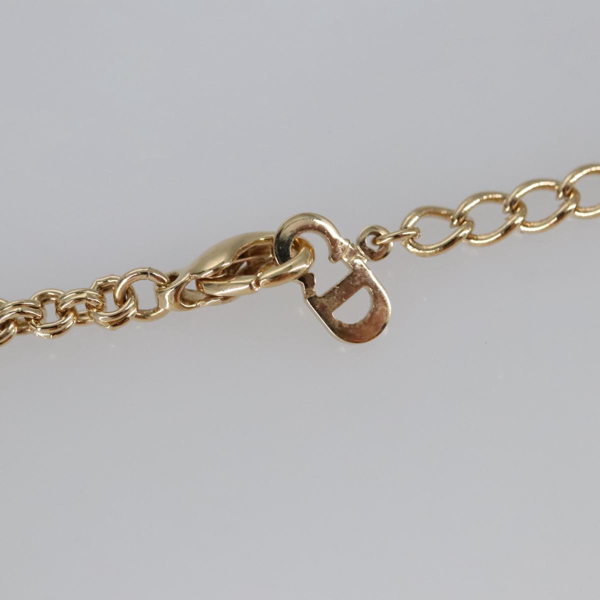 Christian Dior Necklace metal Gold Auth am7225