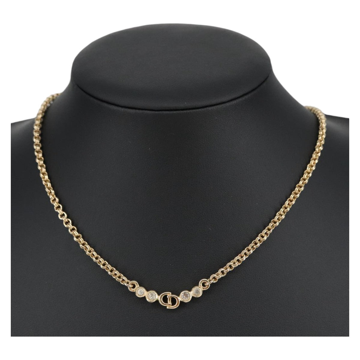 Christian Dior Necklace metal Gold Auth am7225