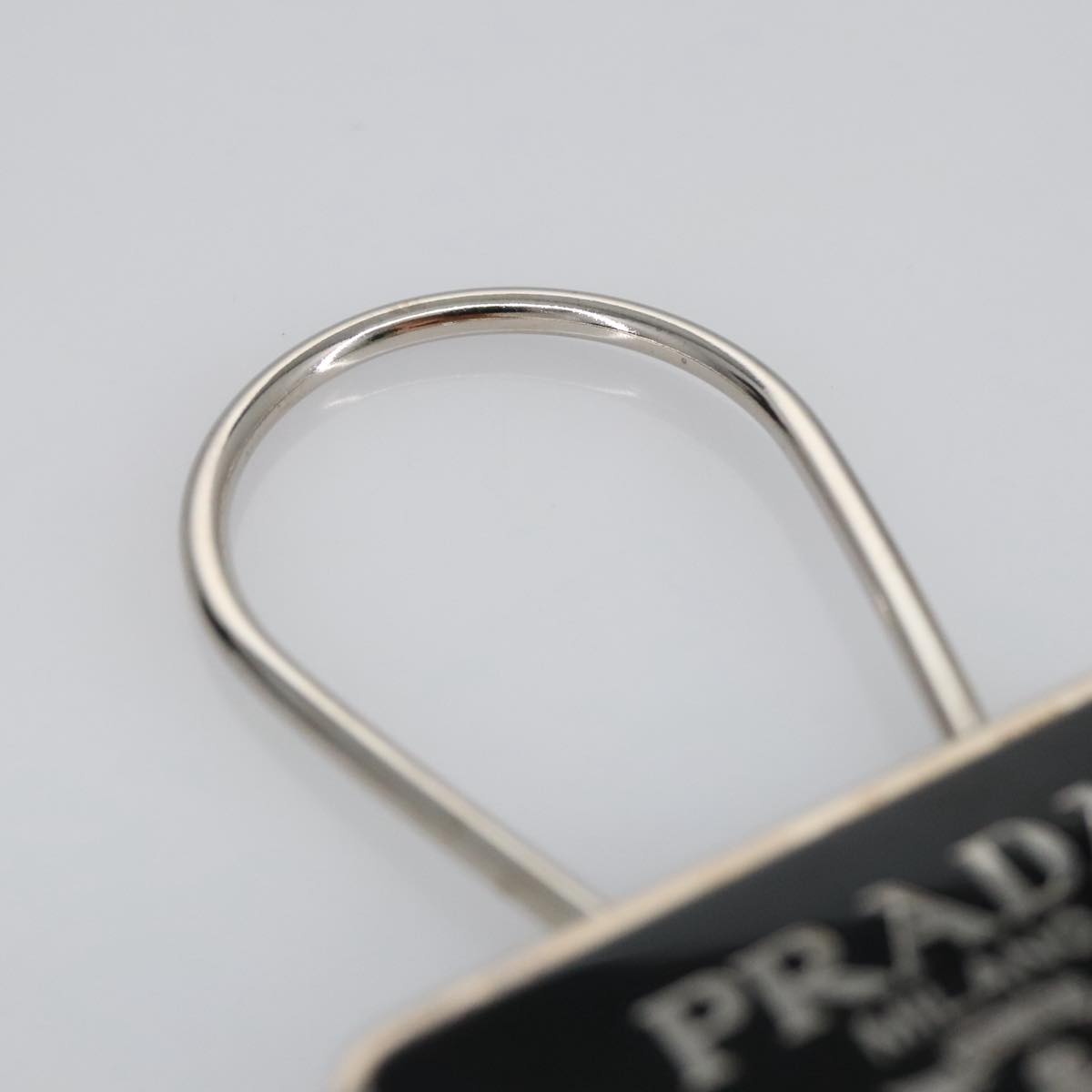 PRADA Key Ring metal Black Auth am7227