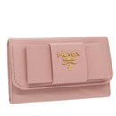 PRADA Key Case Safiano leather Pink Auth am7245-1