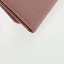 PRADA Key Case Safiano leather Pink Auth am7245-15