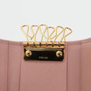 PRADA Key Case Safiano leather Pink Auth am7245-10