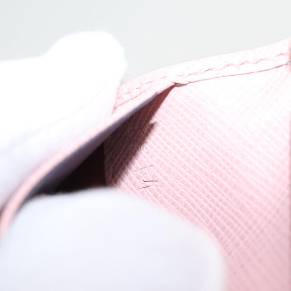 PRADA Key Case Safiano leather Pink Auth am7245