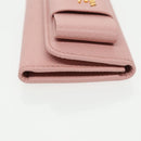 PRADA Key Case Safiano leather Pink Auth am7245-3