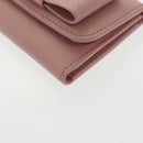 PRADA Key Case Safiano leather Pink Auth am7245-14