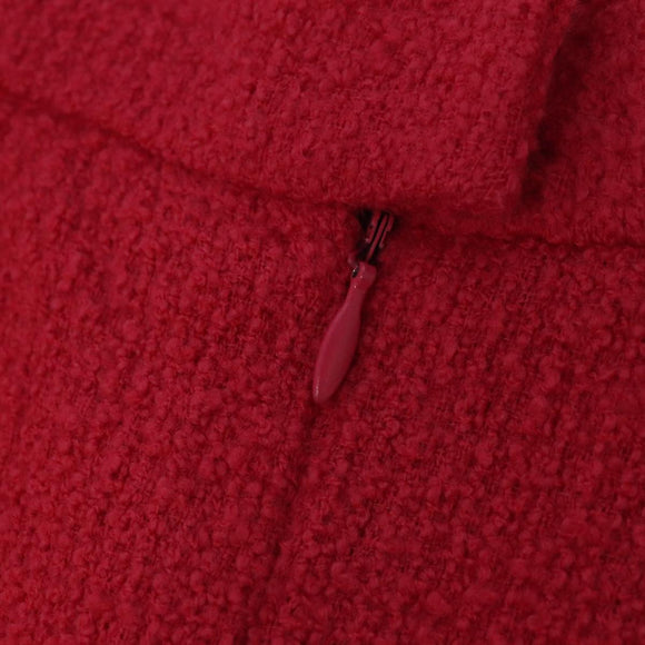 CHANEL Jacket & Skirt Setup Jacket Wool Pink Gold CC Auth am7246V