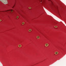 CHANEL Jacket & Skirt Setup Jacket Wool Pink Gold CC Auth am7246V-25