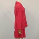 CHANEL Jacket & Skirt Setup Jacket Wool Pink Gold CC Auth am7246V-4