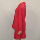 CHANEL Jacket & Skirt Setup Jacket Wool Pink Gold CC Auth am7246V-5
