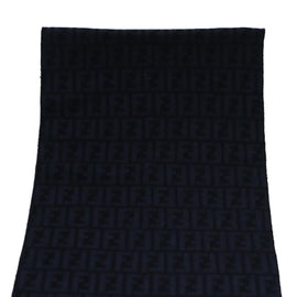 FENDI Zucca Canvas Scarf Wool Beige Auth am7263 - 0