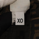 FENDI Zucca Canvas Pants XO Black Brown Auth am7264V-10