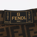 FENDI Zucca Canvas Pants XO Black Brown Auth am7264V-12