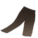 FENDI Zucca Canvas Pants XO Black Brown Auth am7264V-1