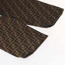 FENDI Zucca Canvas Pants XO Black Brown Auth am7264V-4