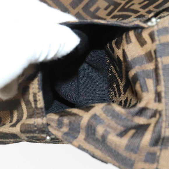 FENDI Zucca Canvas Pants XO Black Brown Auth am7264V