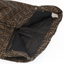 FENDI Zucca Canvas Pants XO Black Brown Auth am7264V-8