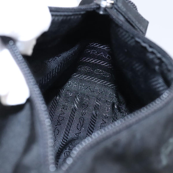 PRADA Pouch Nylon Black Silver Auth am7271