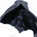 PRADA Pouch Nylon Black Silver Auth am7271-18