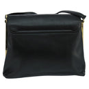 Salvatore Ferragamo Shoulder Bag Leather Black Gold Auth am7272-3