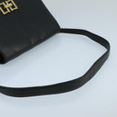 Salvatore Ferragamo Shoulder Bag Leather Black Gold Auth am7272-7