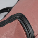 Chloe Alison Tote Bag Leather Pink Black Gold Auth am7274-14