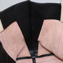 Chloe Alison Tote Bag Leather Pink Black Gold Auth am7274-18