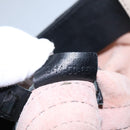 Chloe Alison Tote Bag Leather Pink Black Gold Auth am7274-12