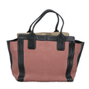 Chloe Alison Tote Bag Leather Pink Black Gold Auth am7274-2