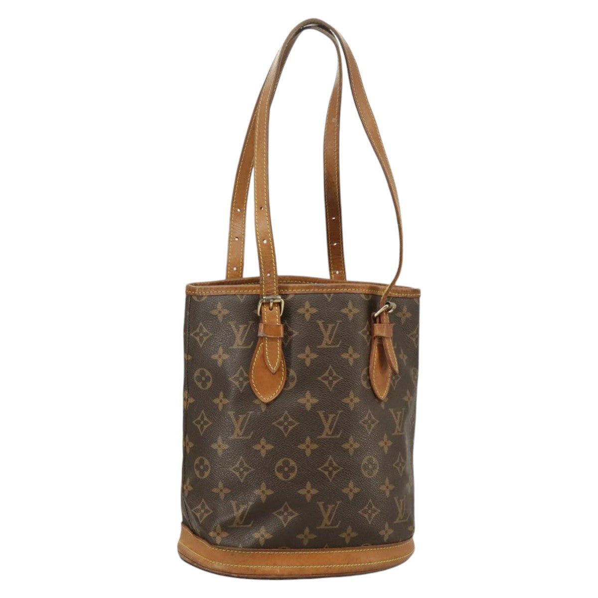 LOUIS VUITTON Monogram Bucket PM Shoulder Bag M42238 LV Auth am7284