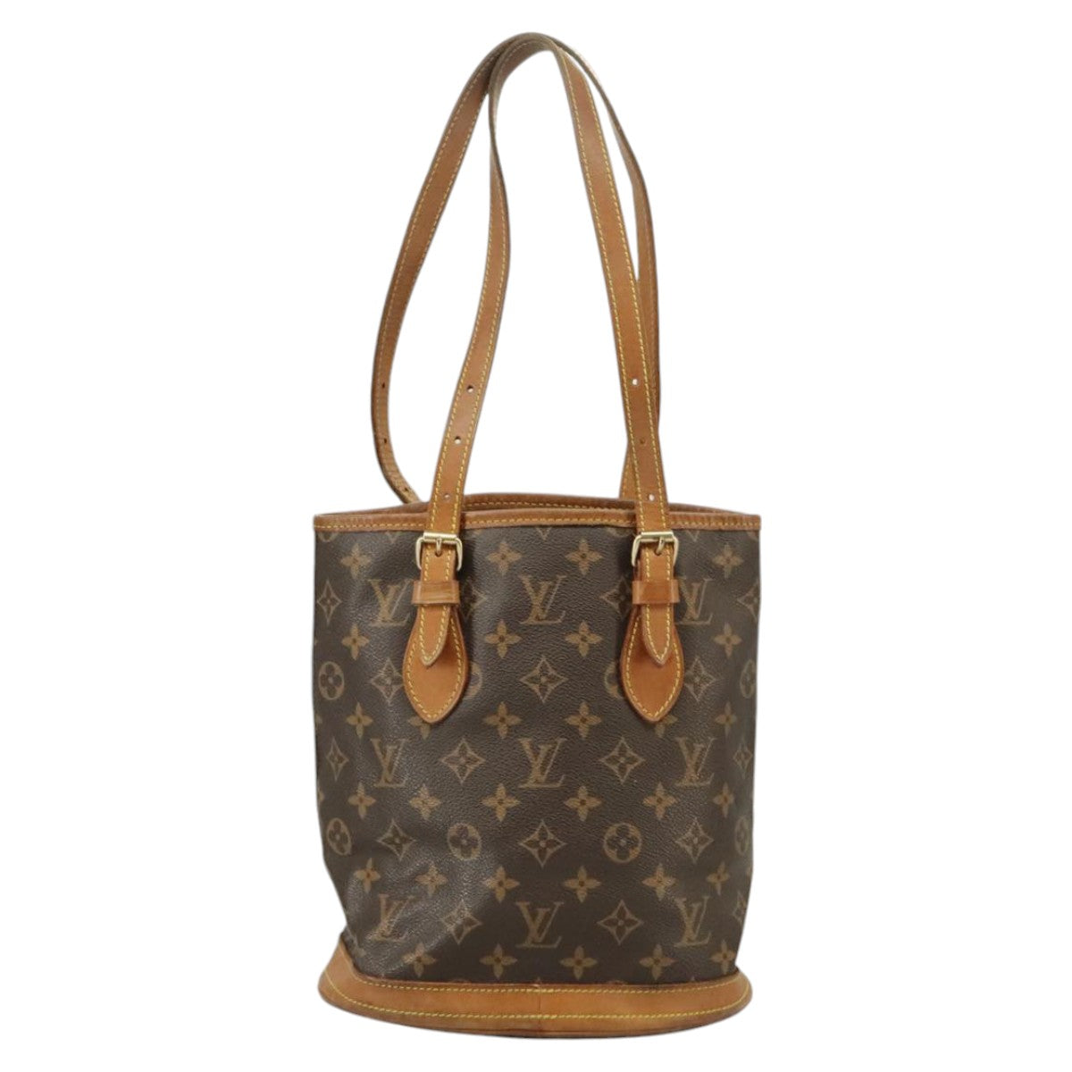 LOUIS VUITTON Monogram Bucket PM Shoulder Bag M42238 LV Auth am7284