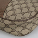 GUCCI GG Supreme Web Sherry Line Clutch Bag PVC Beige Gold 89 01 034 Auth am7287-14