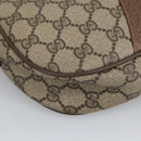 GUCCI GG Supreme Web Sherry Line Clutch Bag PVC Beige Gold 89 01 034 Auth am7287-15