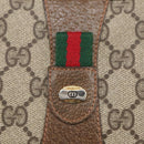 GUCCI GG Supreme Web Sherry Line Clutch Bag PVC Beige Gold 89 01 034 Auth am7287-18