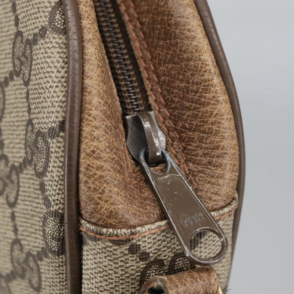 GUCCI GG Supreme Web Sherry Line Clutch Bag PVC Beige Gold 89 01 034 Auth am7287