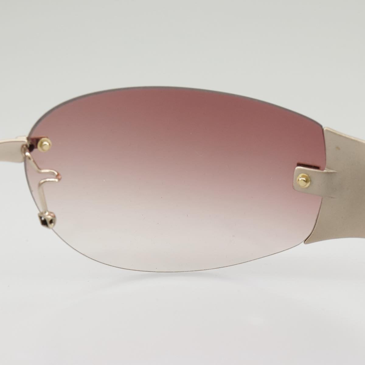 FENDI Sunglasses Plastic Pink Silver Auth am7300