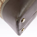 GIVENCHY Tote Bag Canvas Brown Gold Auth am7305-10