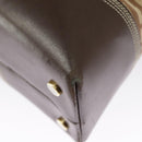 GIVENCHY Tote Bag Canvas Brown Gold Auth am7305-17