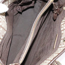 GIVENCHY Tote Bag Canvas Brown Gold Auth am7305-11