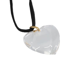 Baccarat Necklace Crystal Gzass Clear Black Gold Auth am7307 - 0