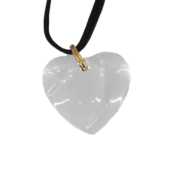 Baccarat Necklace Crystal Gzass Clear Black Gold Auth am7307