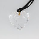 Baccarat Necklace Crystal Gzass Clear Black Gold Auth am7307-4