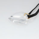 Baccarat Necklace Crystal Gzass Clear Black Gold Auth am7307-5