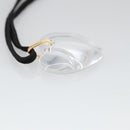 Baccarat Necklace Crystal Gzass Clear Black Gold Auth am7307-6